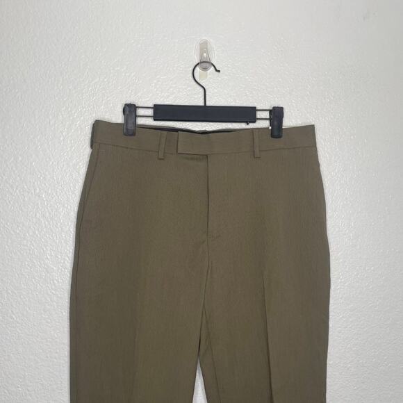 Axist Mens Dress Pants Size 30 Light Brown Slim Workwear Business Pleated - Picture 8 of 15